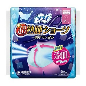 ユニ・チャーム ソフィ 超熟睡ショーツ 涼肌 ML 5枚