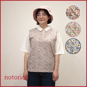 Polo Shirt Front Floral Pattern 5/10 length
