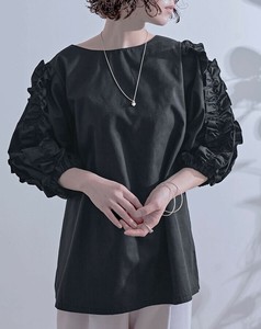 【50％OFF!全3色】2025年春新作！フリルスリーブブラウス レディースブラウス　半袖ブラウス