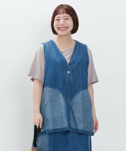 【2025春夏新作】デニムの裏側ジレー（大きいサイズ）
