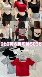 バッククロスデザインTシャツ