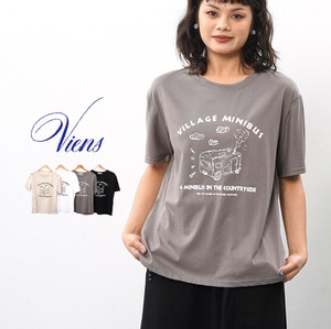 【新作】MinibusプリントTシャツ　カットソー　半袖　綿　コットン100　4色展開