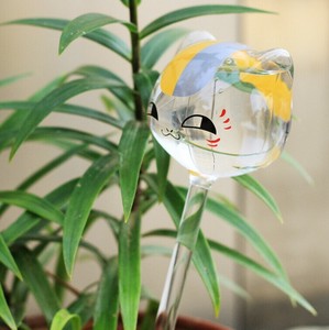 水やり用品  盆栽自動花かけ器かわいい透明ガラス  BQ7337