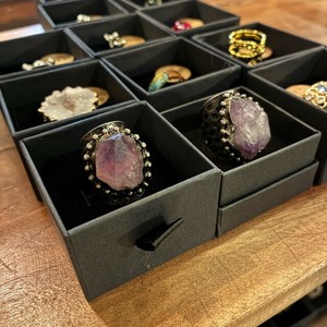 Silver-Based Amethyst Ring Jewelry Presents 2-types
