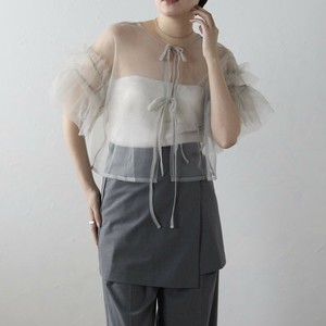 【2025SS新作入荷】Tulle frill tops　チュールフリルトップス