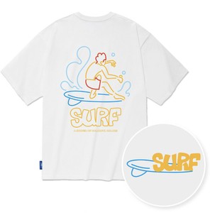 SALE！即納【2025春夏新作】ラインSURFイラストTシャツ