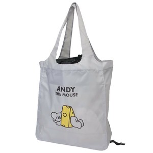 ねずみのANDY ワイド底板付きエコバッグ ちらり アンディ