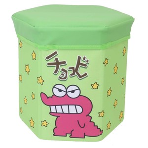 【ストレージボックス】クレヨンしんちゃん チョコビ折りたたみ収納スツール グリーン