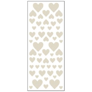 【シール】グリッターシール ハートシルバー