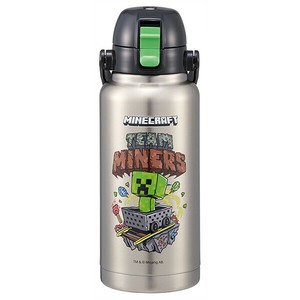 ハンドル付ワンプッシュダイレクトステンレスボトル 1000ml 【Minecraft】 スケーター