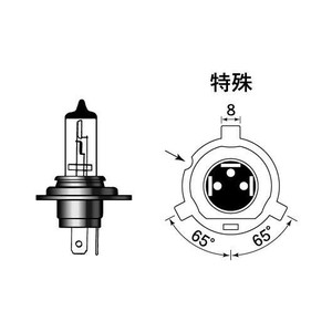 M&Hマツシマ ハロゲンバルブ(1個) H4R 12v 60/55w B2レインボー 132 RB