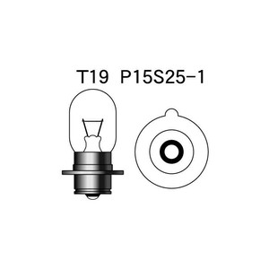 M&Hマツシマ 白熱電球(1個入) 12v15w T19 P15S25-1  1P2062