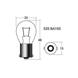 M&Hマツシマ 白熱電球(1個入) 12v21w S25 BA15S レッド 1P3103 RE