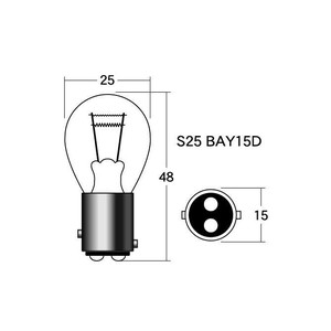 M&Hマツシマ 白熱電球(1個入) 12v18/5w S25 BAY15D レッド 1P3404 RE