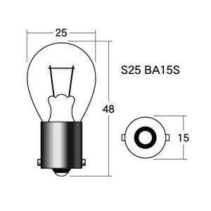 M&Hマツシマ 白熱電球(2個入) 12v21w S25 BA15S オレンジ A3103 OR