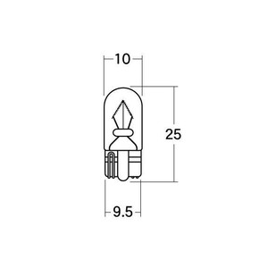 M&Hマツシマ 白熱電球(2個入) 12v3.4w T10WB 中 ブルー AWB12 BL