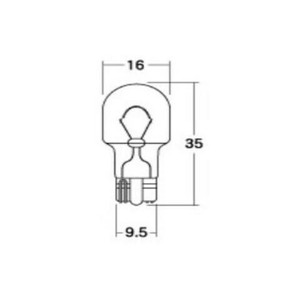 M&Hマツシマ 白熱電球(2個入) 12v18w T16WB 中 オレンジ AWB52 OR