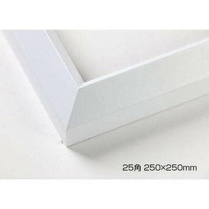 デッサン額　木製フレーム　正方　桜三角　ホワイト　25角250×250　アクリル