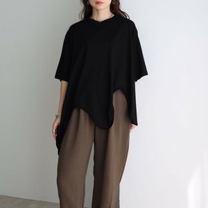 2025年新商品 T 恤/上衣 Design 补货 非对称 圆形 发圈 5分袖 春夏
