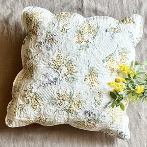 ミモザキルトクッションカバー45×45＜mimosa printemps＞