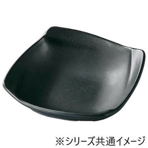 福井クラフト　メラミン13.5ひねり四方折り目鉢黒マット 51024730