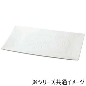 福井クラフト　メラミン35.0雅波筋目長角皿白グロス 51024995