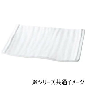 福井クラフト　28.5ナタ目長角皿白グロス 51025060