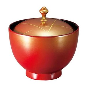 (食洗機対応)御所車椀　朱金光線(内黒)　30004040