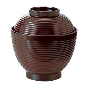 (食洗機対応)3.3寸玉子千筋椀　溜(内黒)　32600400