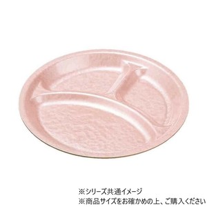 (食洗機対応)270丸プレート　ピンクアクア(裏白塗)　51354800