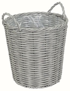 村田屋産業 フェイクラタンバスケット 8号 Gray 3580
