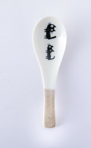Spoon Black-cat Beige Back Order Item Chinese Soup Spoon