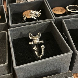 Silver-Based Turquoise/Lapis Lazuli Ring French bulldog