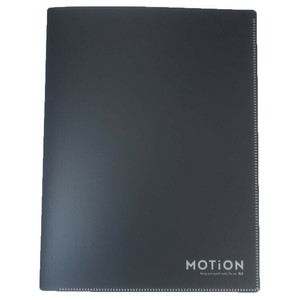 【ポケットファイル】MOTION ハードハード6ポケットクリアファイル ブラック