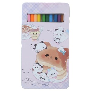 【取寄品】缶ケース入12色色鉛筆 もちもちぱんだ もちもちティータイム