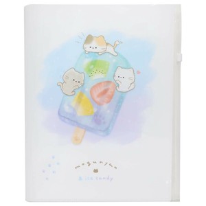 【ポケットファイル】もぐにゃん ファスナー付き6ポケットクリアファイル アイスキャンディ