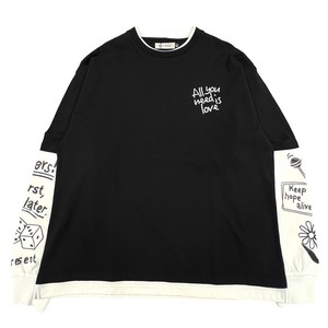 【予約販売】半袖×長袖（フェイク）「ラフガキ」 (8月納品)【2025年秋冬新作商品】