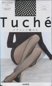 【グンゼ】Tuche パンスト（ミドルネット柄）