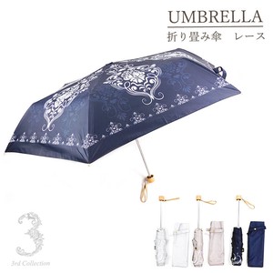 レース柄　晴雨兼用傘　紫外線予防　UVカットUV対策　レディース用傘　折り畳み傘　オリジナル