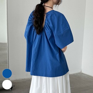 Button Shirt/Blouse Half Sleeve Balloon Sleeve S/S