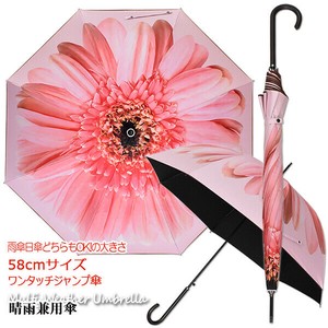 晴雨两用伞 黑 花朵 防紫外线