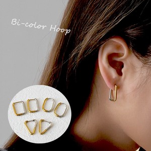 Pierced Earringss Bicolor Stainless Steel
