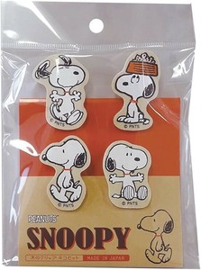 スヌーピー クリップ4個セット スヌーピー 木製 日本製　文房具