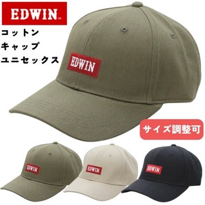 EDWIN エドウィンキャップ ヘリンボーンツイル ゴルフキャップ 帽子 刺繍