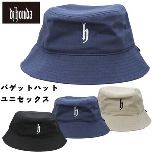 DJhonda DJホンダハット パケットヘリンボーンツイル ゴルフキャップ 帽子 刺繍