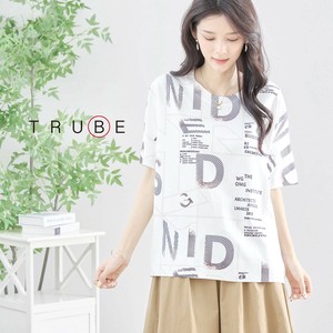 【2025新作】【L〜LL】レタリングロゴプリントトップス(N12-516)(7号店）FM7