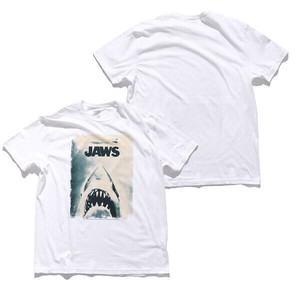 ジョーズ【JAWS】Tシャツ 半袖 映画 ムービーT スリラー映画 コミック サメ メンズ レディース