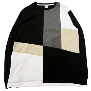 【予約販売】＜再生ポリエステル＞パラレログラム切替ロンT(8月納品)【2025年秋冬新作商品】