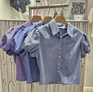 Button Shirt/Blouse Check [S/S NEW]