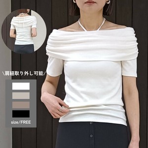 T-shirt 2Way Short Sleeve Off-The-Shoulder